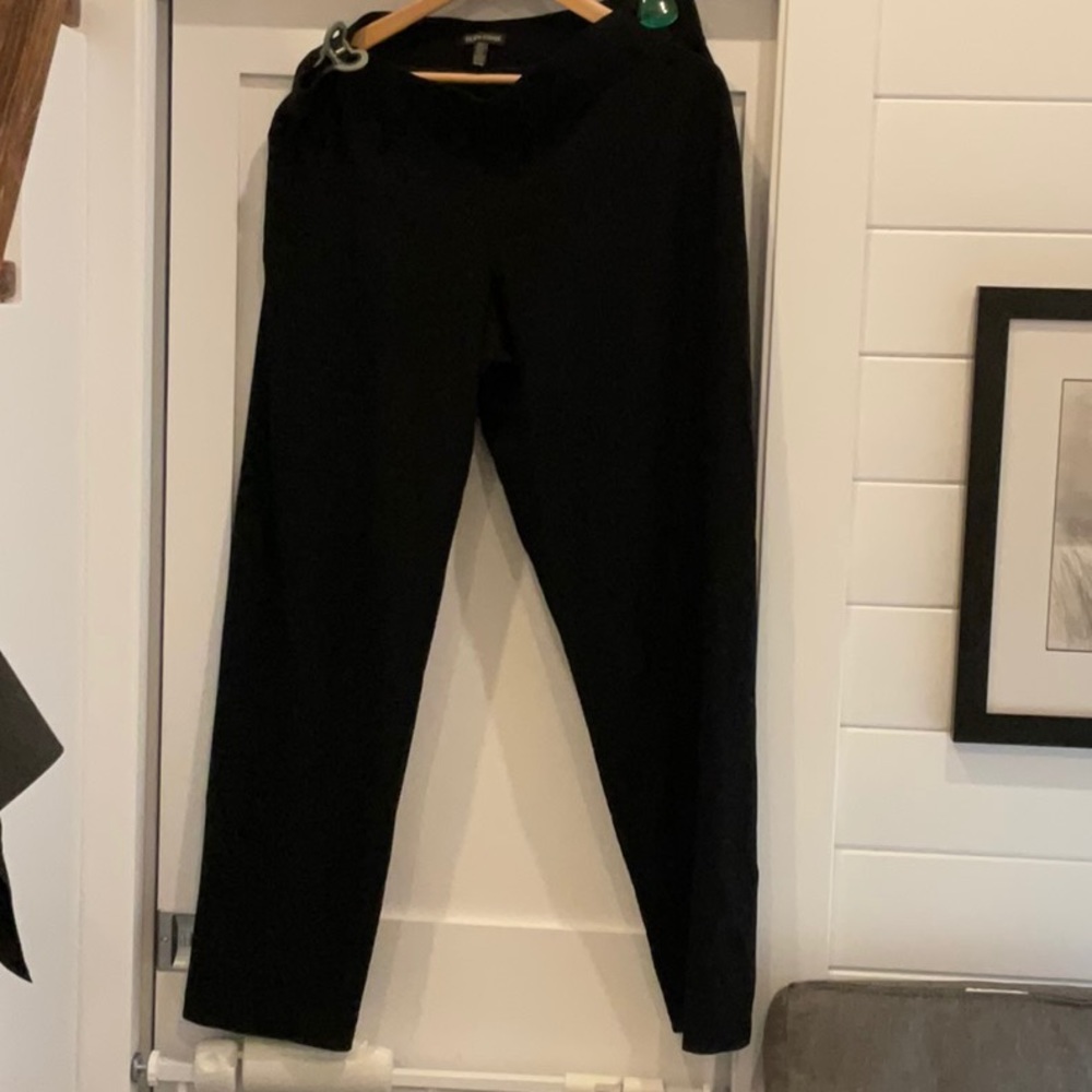 Eileen Fisher RN78121 Black pull on dress slacks size XL